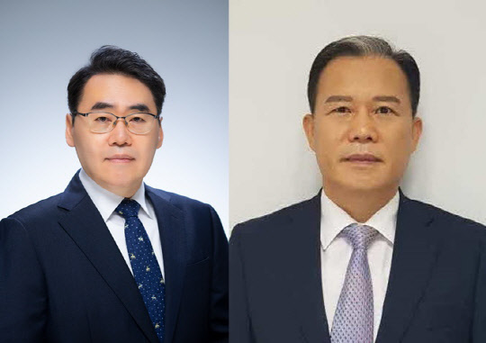 왼쪽부터 감사원 1차장 김경호, 2차장 현완교 <감사원 제공>